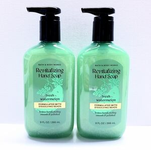 Bath & Body Works FRESH WATERMELON Revitalizing Gel Hand Soap, 9 fl oz (2 Pcs)